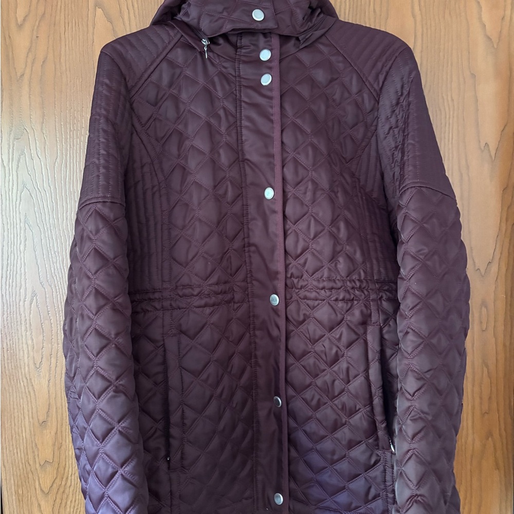 Marc New York Quilted Puffer Jacket - Deep Burgundy